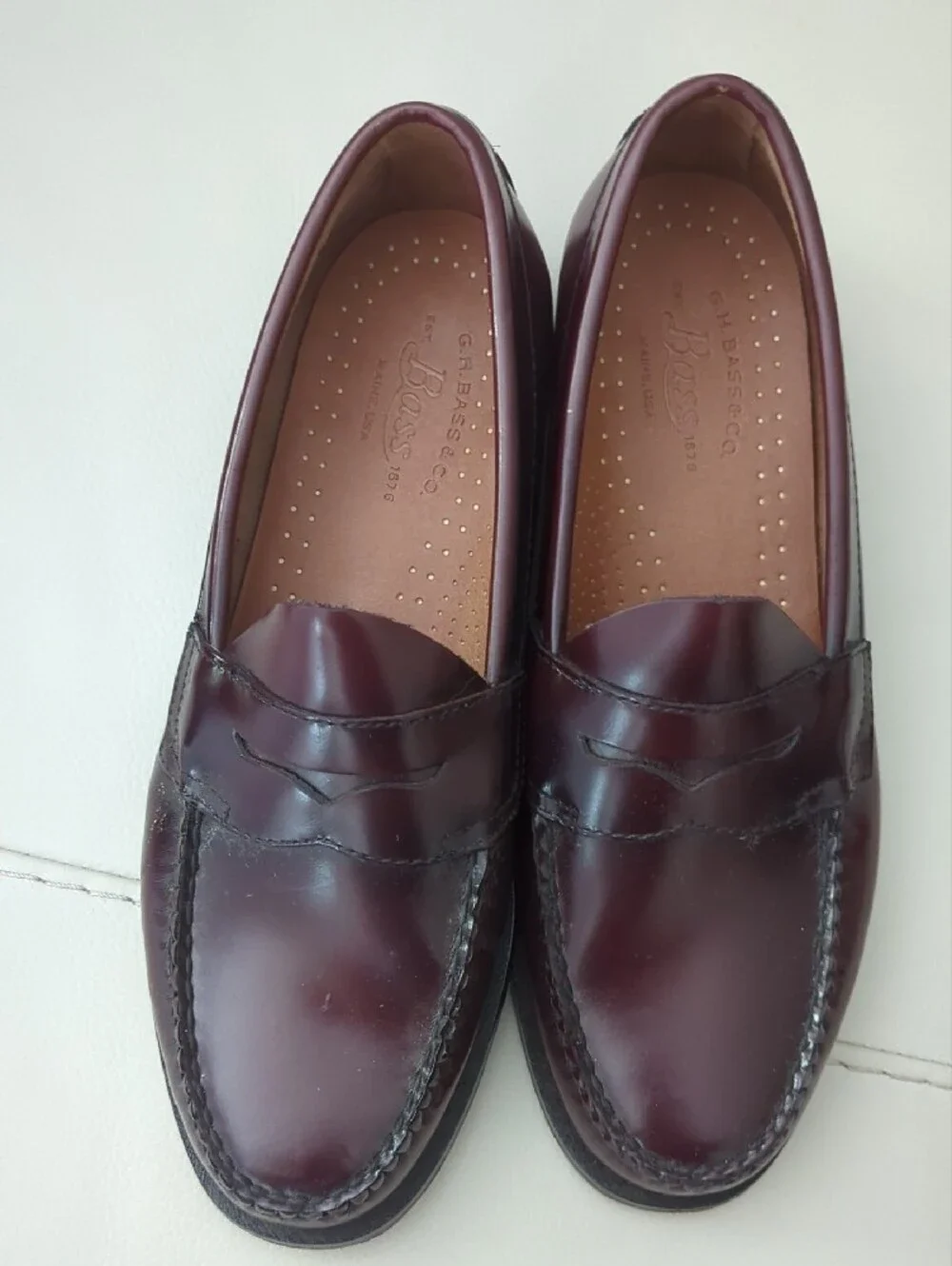 G.H. Bass & Co. polished burgundy